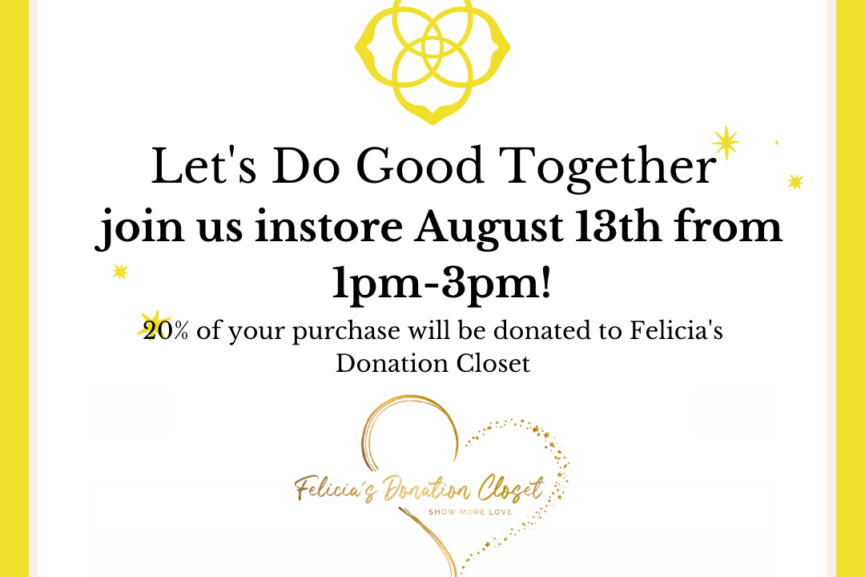 Kendra Gives Back Event with Felicia's Donation Closet